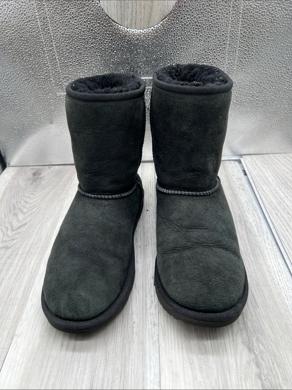 Ugg Classic Short II Black Boots Women Size 6